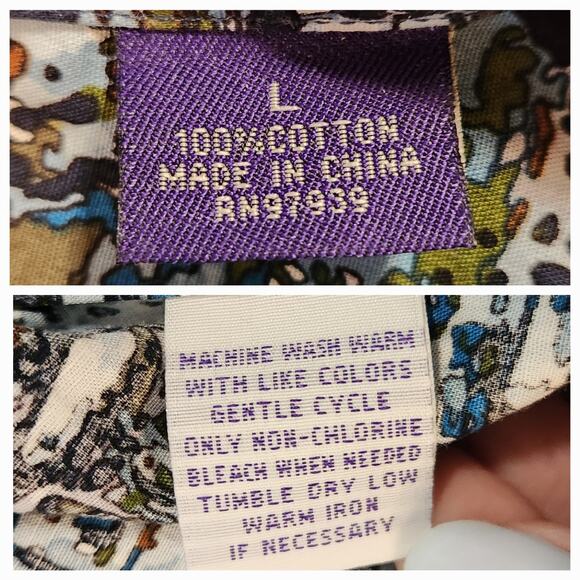 Alan Flusser Button Down Men's Casual button-up dress shirt sz Large - Picture 3 of 12